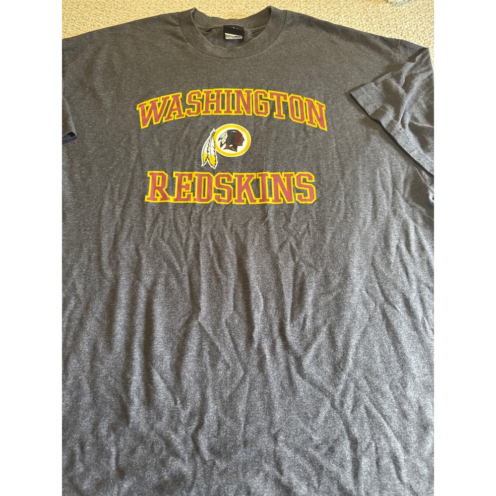 NFL Team Apparel Washington Redskins T-Shirt Gray Heather Size 2XL Vintage Style